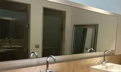 Baño principal con doble lavabo del Penthouse 07M en La Amada, Costa Mujeres