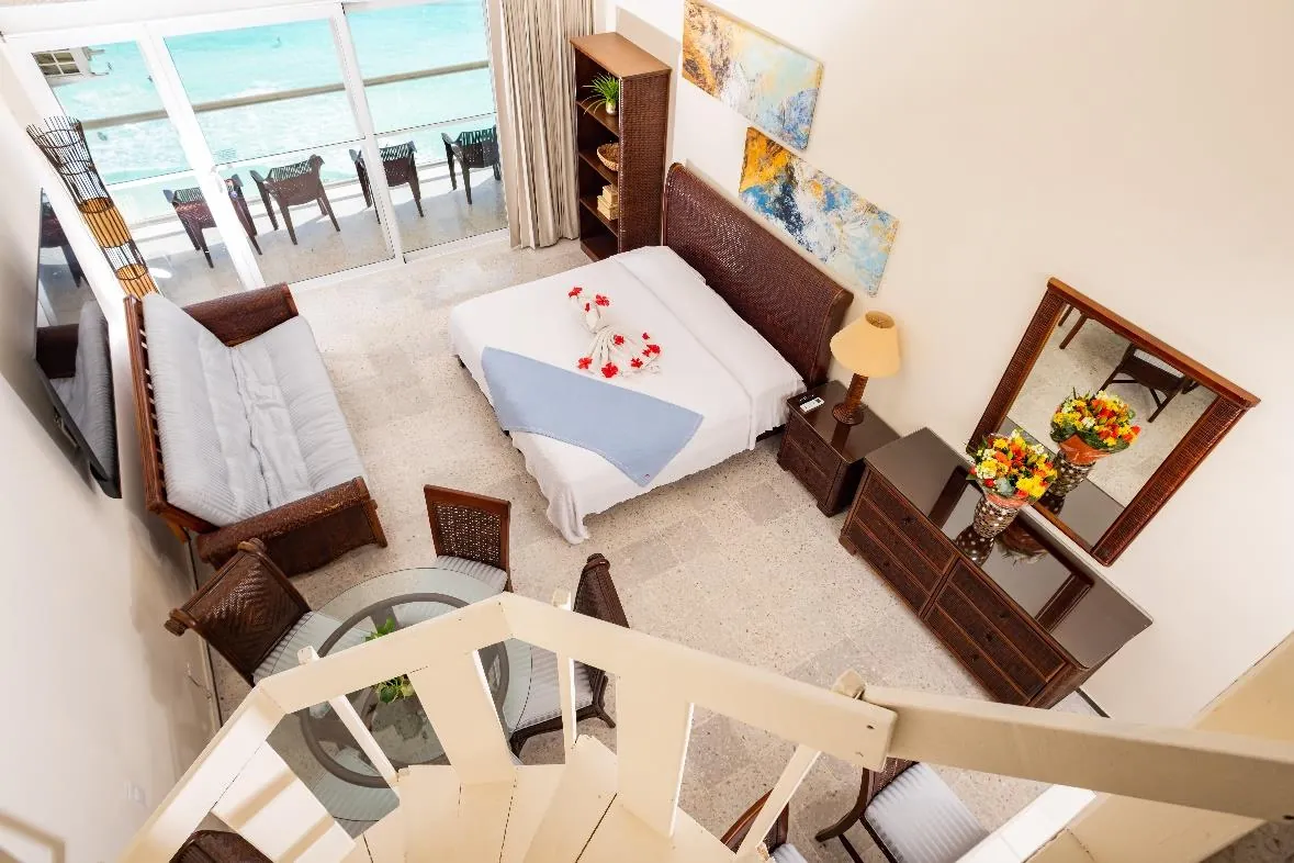 Vista superior de la planta baja del Penthouse 2A en Salvia, Zona Hotelera de Cancún