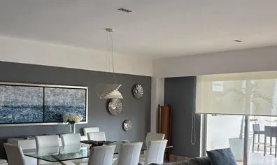 Comedor interior de diseño del Penthouse 07M en La Amada, Costa Mujeres, Cancún